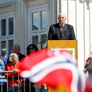 King Harald gives a speech in Sande (Photo: Håkon Mosvold Larsen / NTB scanpix)